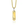 ZINZI gold plated zilveren rechthoekig plaatje als hanger 20mm bezet met witte zirconia ZIH2298 (zonder collier)