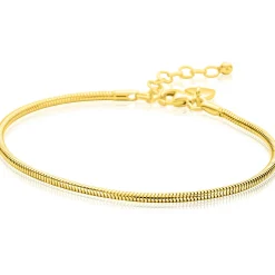ZINZI gold plated zilveren ronde slangen armband (2mm breed) 17-21cm ZIA2849G