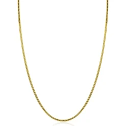 ZINZI gold plated zilveren ronde slangen ketting (2mm breed) 42-45cm ZIC2849G