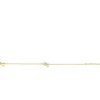ZINZI goldplated zilveren schakelarmband met klavertje vier en hartje hanger ZIA2783Y