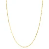 ZINZI gold plated zilveren schakel ketting met glinsterende pijlvormige schakels 1,5mm breed 42-45cm ZIC2414G
