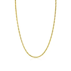 ZINZI gold plated zilveren schakel ketting 2,3mm breed 43-45cm ZIC2648G