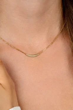 ZINZI gold plated zilveren schakelkettinkje met grote veer. De veer staat symbool voor je vleugels uitslaan en vrijheid. 40-45cm ZIC2644G