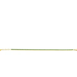 ZINZI gold plated zilveren tennis armband 2,1mm breed met rijzetting smaragdgroene zirkonia's ZIA2892G