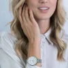 ZINZI horloge SOPHIE witte wijzerplaat met datum, stalen kast 38mm, stalen mesh band 14mm ZIW1406