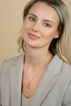 ZINZI rose gold plated zilveren hanger met witte zirconia's om je oorbedels aan te hangen ZIH2CHR