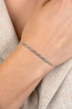 ZINZI zilveren armband met aflopende marine-schakels (3,8mm breed) 17–20cm ZIA2762