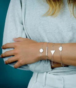 ZINZI zilveren armband met hart plaatje 10mm om te graveren 17-20cm ZIA2346