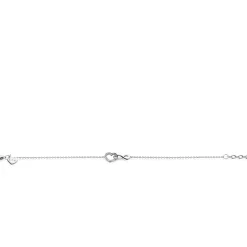 ZINZI zilveren armband met Infinity teken verbonden met een open hart, bezet met witte zirconia's 17-19cm ZIA2596