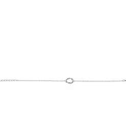 ZINZI zilveren armband met open rondje 12mm bezet regenboog 17-20cm ZIA2170Z