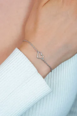 ZINZI zilveren armband met open hartje ZIA1420