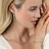 ZINZI zilveren armband met paperclip schakels 4mm, gedecoreerd met speelse bolletjes 17-20cm ZIA2586