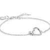 ZINZI zilveren armband met twee sierlijke harten die met elkaar verbonden zijn, ook bezet met witte zirkonia's 17-20cm ZIA2874