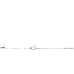 ZINZI zilveren armband met twee sierlijke harten die met elkaar verbonden zijn, ook bezet met witte zirkonia's 17-20cm ZIA2874
