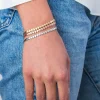 ZINZI zilveren armband rosé verguld hartjes 4,5mm breed ZIA1798R