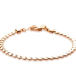 ZINZI zilveren armband rosé verguld hartjes 4,5mm breed ZIA1798R