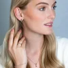ZINZI zilveren bicolor oorringen cross-over met witte zirconia's 15x5mm ZIO2234