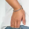 Zinzi zilveren brede schakel armband 7mm breed, lengte 19cm ZIA733