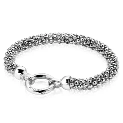 Zinzi zilveren brede schakel armband 7mm breed, lengte 19cm ZIA733