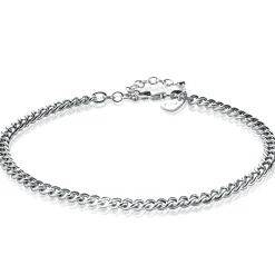 ZINZI zilveren enkelband gourmet 23+4cm ZIE1414