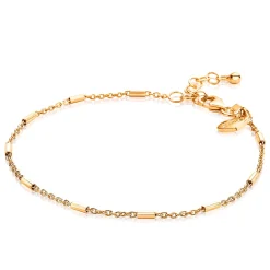 ZINZI zilveren fantasie armband geel verguld 17-20cm ZIA1648G