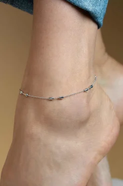 ZINZI zilveren fantasie enkelband 23+4cm ZIE1910