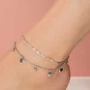 ZINZI zilveren fantasie enkelband gedraaid 23+4cm ZIE1458
