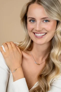 ZINZI zilveren fantasie ketting met aan elkaar verbonden Infinity tekens 42-45cm ZIC2649