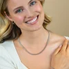 ZINZI zilveren gourmet collier 4,5mm breed 45cm ZIC1414