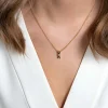 ZINZI zilveren hanger extra 14K geel verguld X-vorm witte zirconia ZIH2194Y (zonder collier)