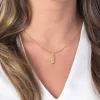 ZINZI zilveren hanger geel verguld glad rechthoek ZIH2344G (zonder collier)