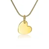ZINZI zilveren hanger geel verguld glad hartje 12mm ZIH1826G (zonder collier)