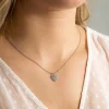 ZINZI zilveren hanger glad hart 12mm voor gravure ZIH2346-12 (zonder collier)