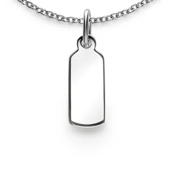 ZINZI zilveren hanger glad rechthoek ZIH2344 (zonder collier)