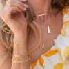 ZINZI zilveren hanger 14K geel verguld 32mm langwerpige plaat ZIH2213G (zonder collier)