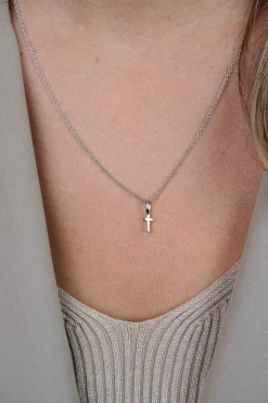 ZINZI zilveren hanger kruisje ZIH2082 (zonder collier)