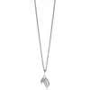 ZINZI zilveren hanger 23mm blaadjes bewerkt/witte zirconia ZIH2087 (zonder collier)