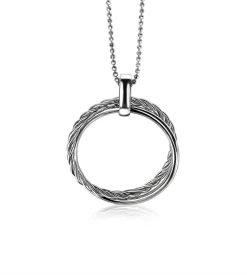 Zinzi zilveren hanger ronde vormen 35mm ZIH1283 (zonder collier)