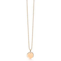 ZINZI zilveren hanger rosé verguld glad rond 12mm ZIH1825R (zonder collier)