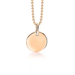 ZINZI zilveren hanger rosé verguld glad rond 12mm ZIH1825R (zonder collier)
