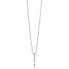 ZINZI zilveren hanger staafje 26mm witte zirconia's ZIH1958 (zonder collier)