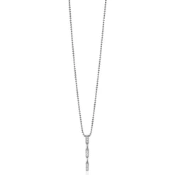 ZINZI zilveren hanger staafje 26mm witte zirconia's ZIH1958 (zonder collier)