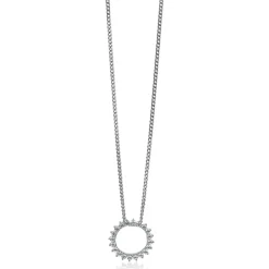 ZINZI zilveren hanger zon wit 18mm ZIH1883 (zonder collier)