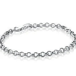 Zinzi zilveren jasseron armband 4,5mm breed 18cm ZIA1911