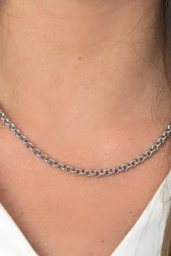 Zinzi zilveren jasseron collier 4,5mm breed 45cm ZIC1911