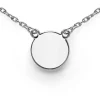 Zinzi zilveren ketting 43cm met rond plaatje 15mm om te graveren ZIC2345