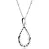ZINZI zilveren ketting 60cm met grote gestileerde Infinity-hanger 52mm ZIC2675
