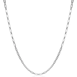 ZINZI zilveren ketting 45cm met 'paperclip' schakel 2,4mm breed ZIC2033