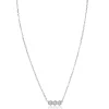 ZINZI zilveren ketting met drie zeshoek-zettingen bezet met witte zirconia's 42-45cm ZIC2543