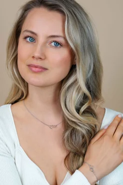 ZINZI zilveren ketting met 2 verbonden hartjes 40-45cm ZIC2513
